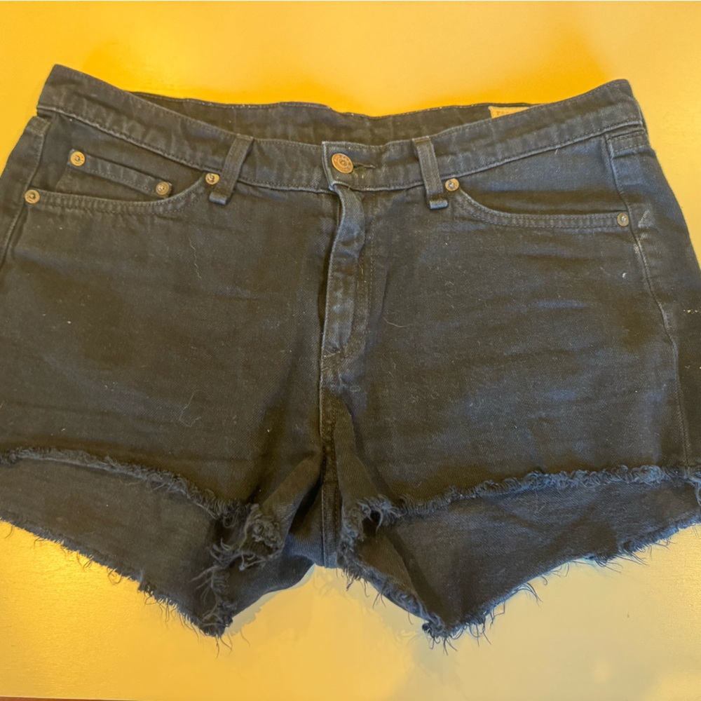 Women's Black Denim Shorts